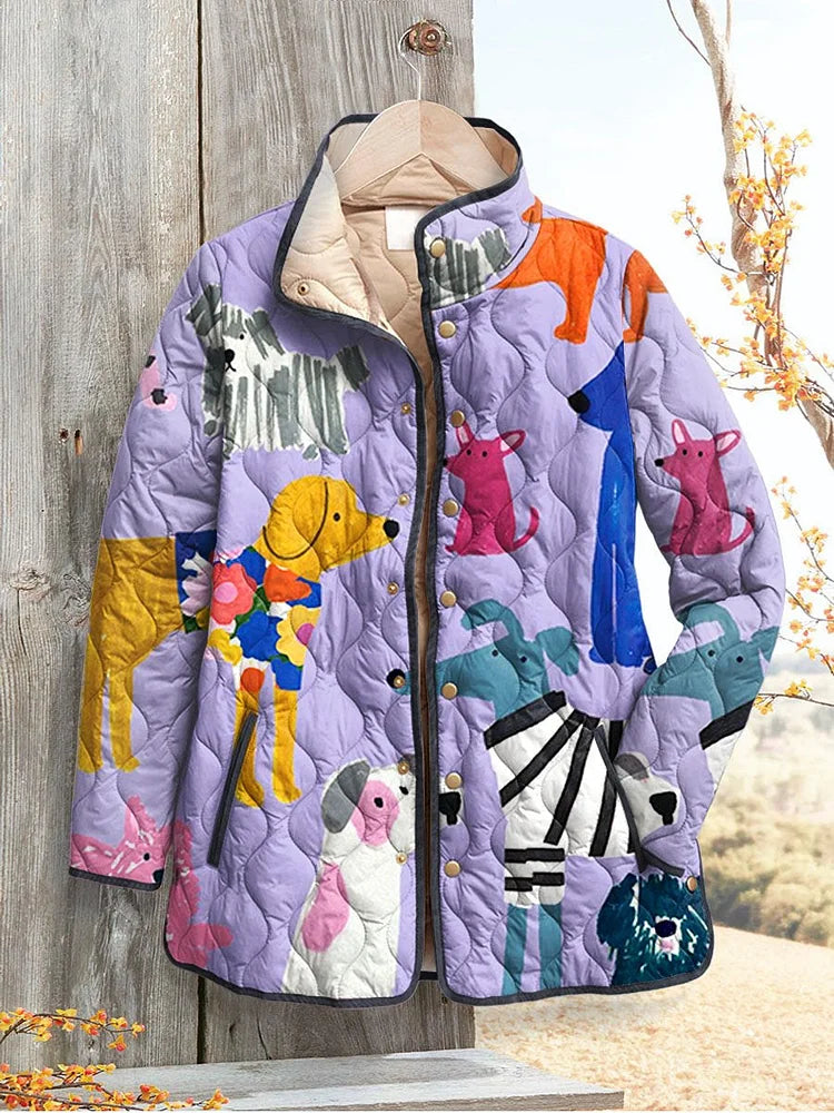 Beata Quilted Bomber Jacket