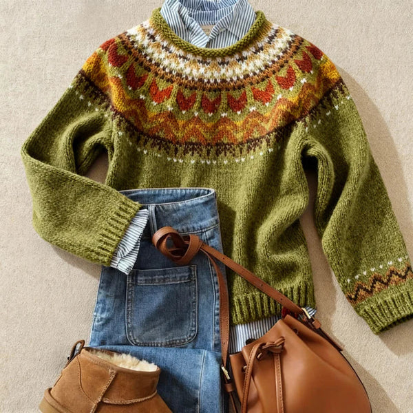 Talia Fair Isle Knit Sweater