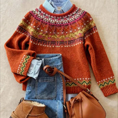 Lorena Nordic Pattern Sweater