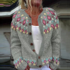 Selin Fair Isle Knit Cardigan