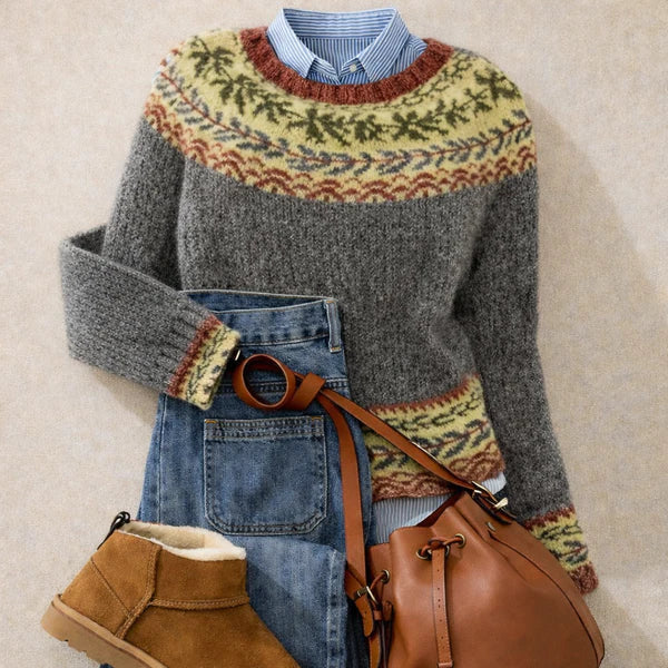Brielle Nordic Knit Sweater