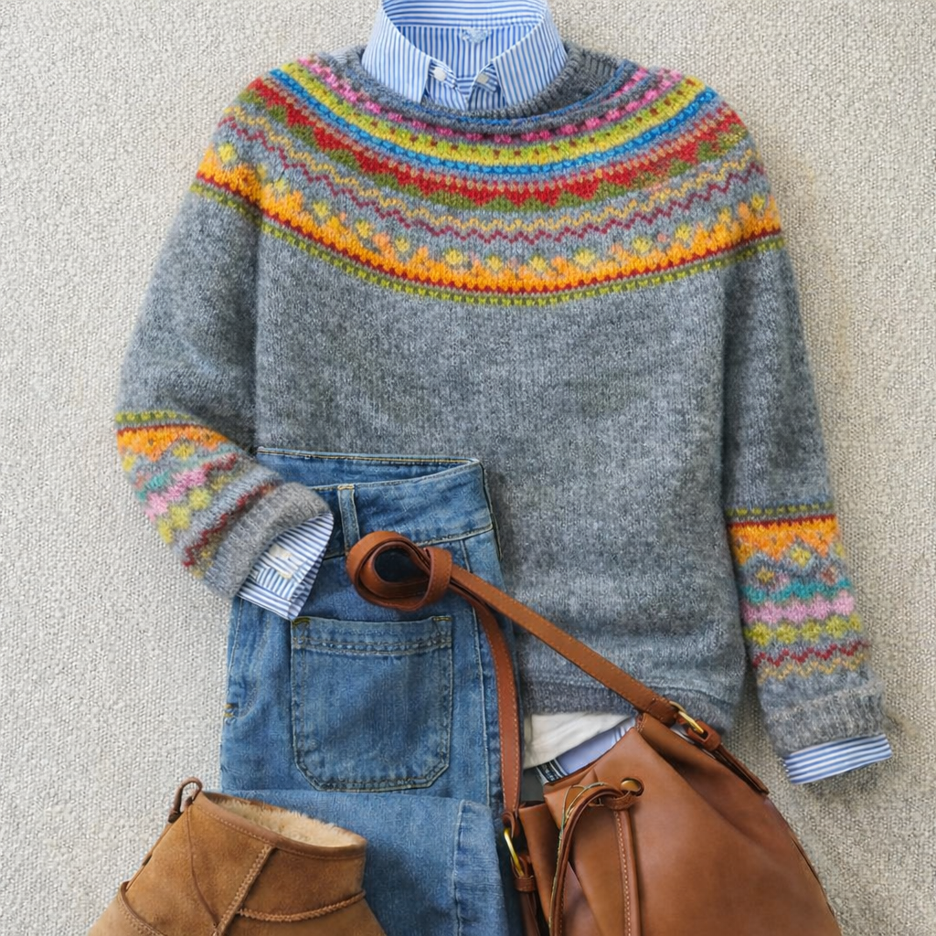 Venla Nordic Pattern Sweater